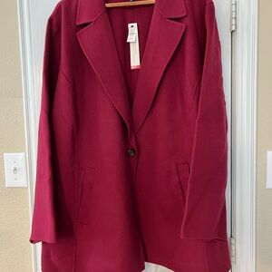 Talbots Deep Red Blazer